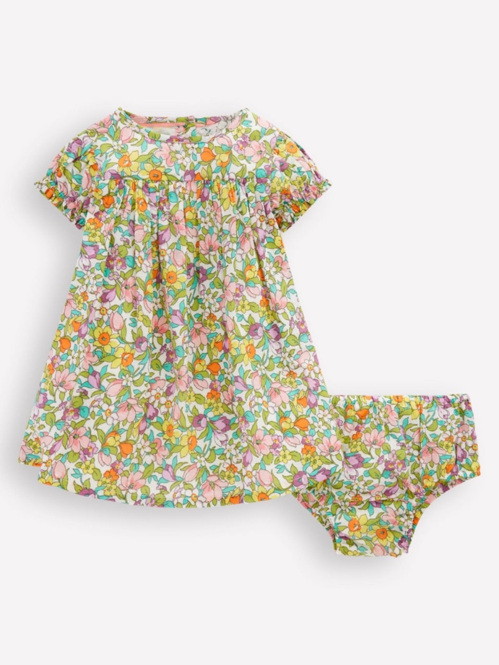 Baby Boden Gathered Woven Dress Multi Florabunda